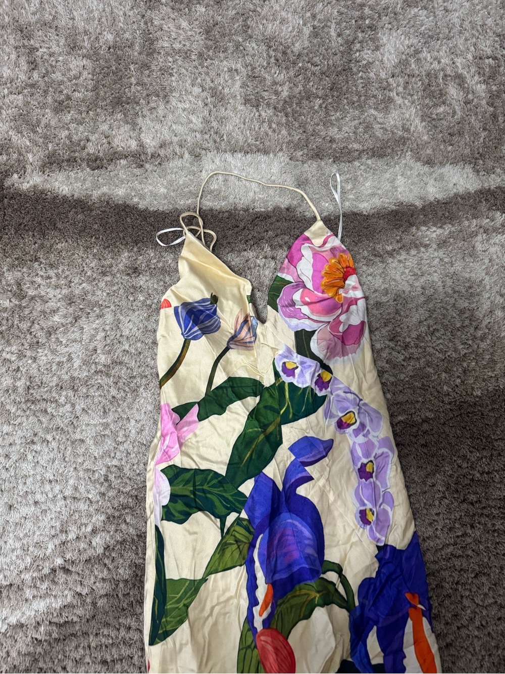Borgo de nor OLIVE CREPE MAXI DRESS - TREE OF LIFE CREAM - Picture 4 of 6